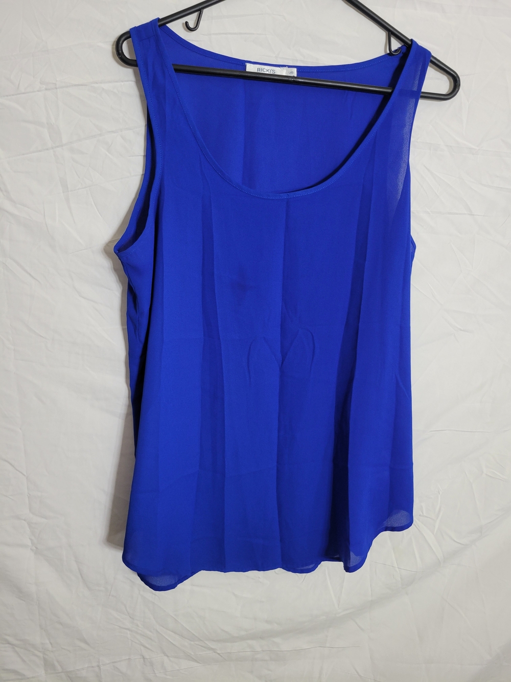 Ricki's Bold Cobalt Sleeveless Chiffon Tank